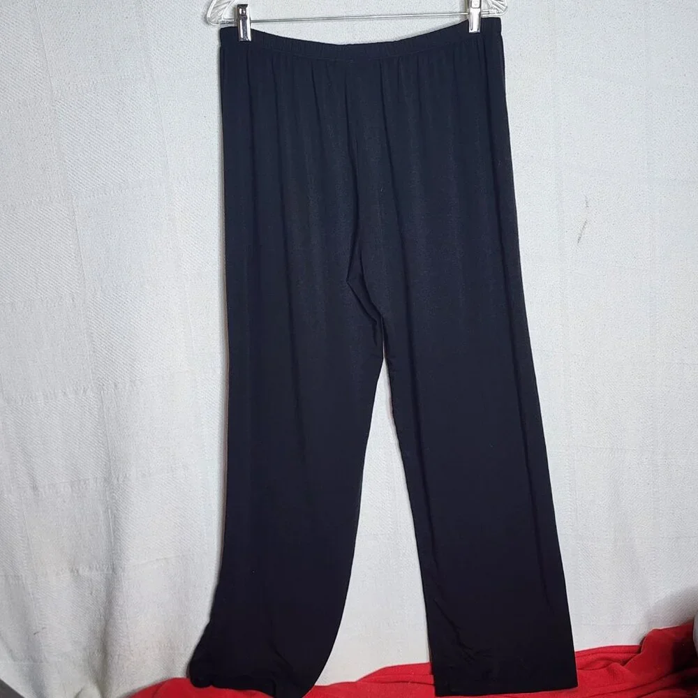 Comfy U.S.A. Black Modal Span Elastic Waist Casual Wide Leg Lounge Pants Size L - Picture 8 of 16